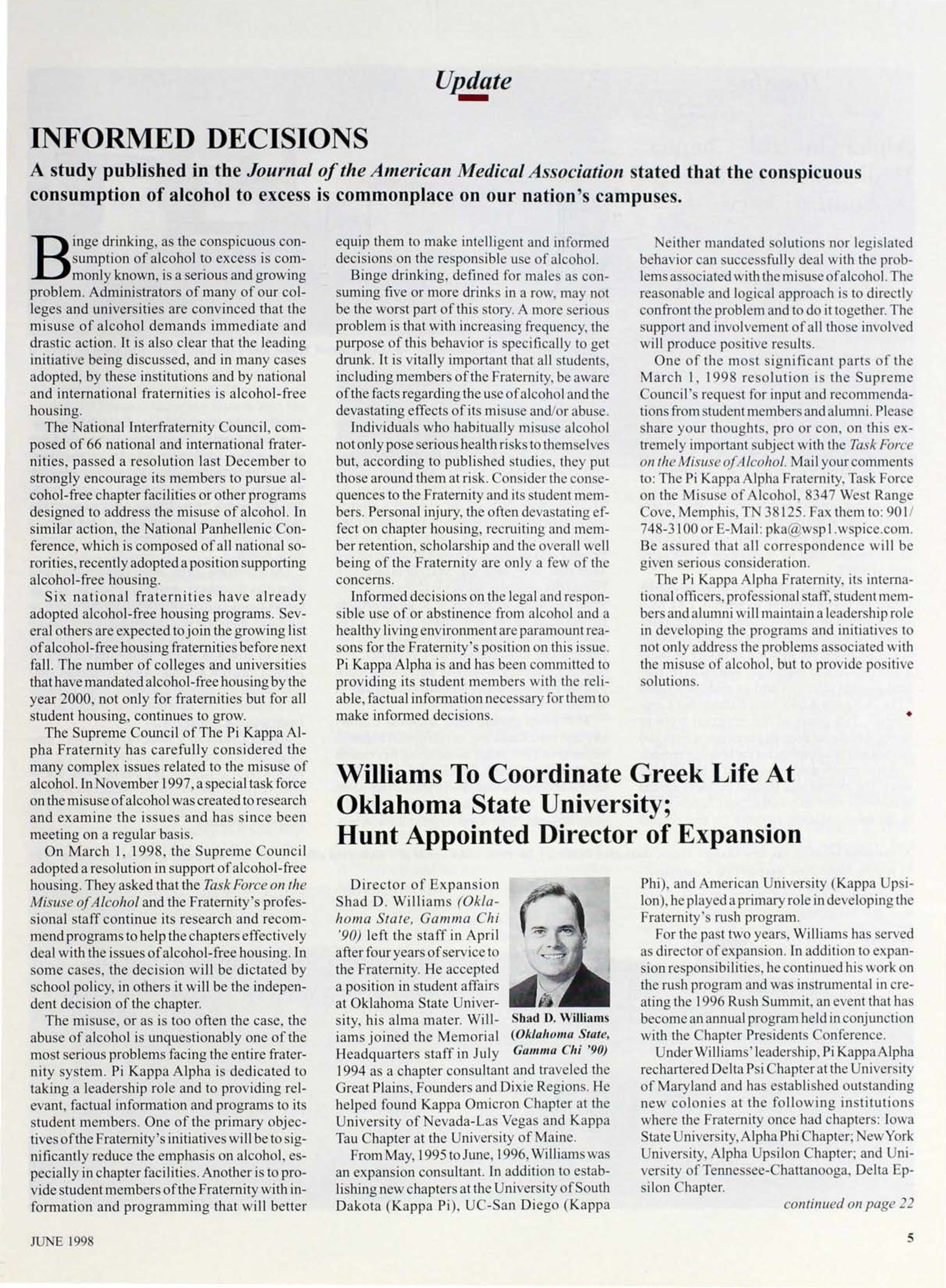 Update: Informed Decisions